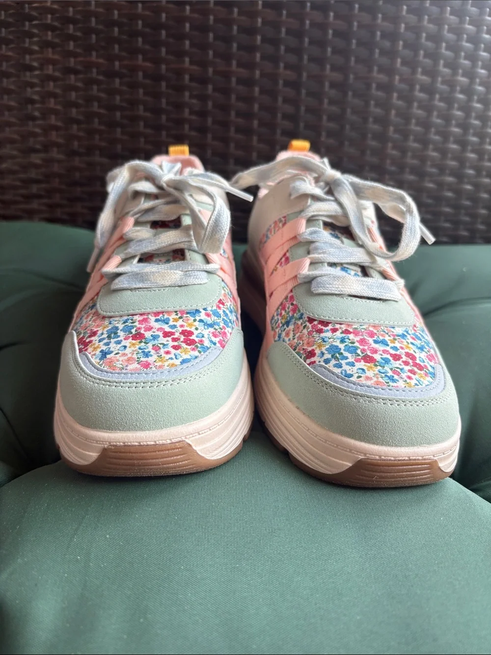Blowfish Malibu Women’s Pink Floral Lace-Up Sneakers